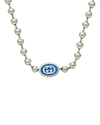 Женское серебряное ожерелье от Gucci