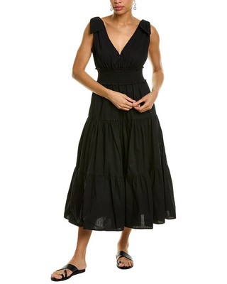 

Многоярусное платье миди Vince Camuto, женские размеры, Rich black