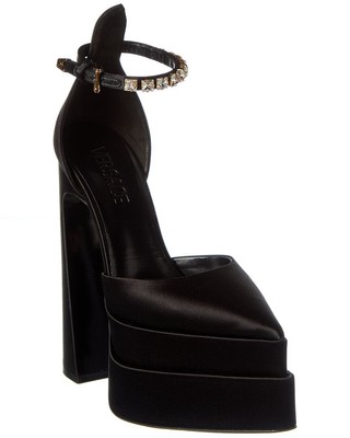 

Женские шелковые туфли на платформе Versace Aevitas, Черный, NA