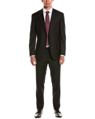 Pre-owned Canali Wool 2pc Suit Men's In Black