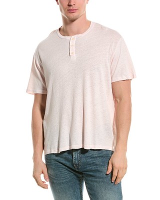 Бархат от Graham & Spencer Lionel из льняной смеси Henley Mens Pink S
