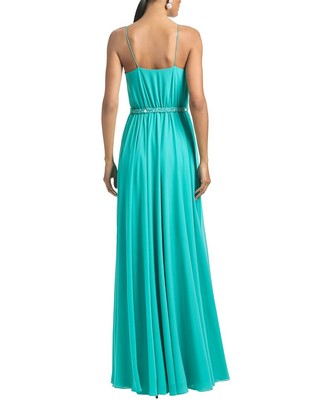 Pre-owned Sachin & Babi Lavinia Gown Women's In Blue