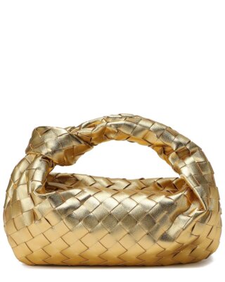 Женская сумка Tiffany & Fred Paris из плетеной кожи с узлом золотого цвета
