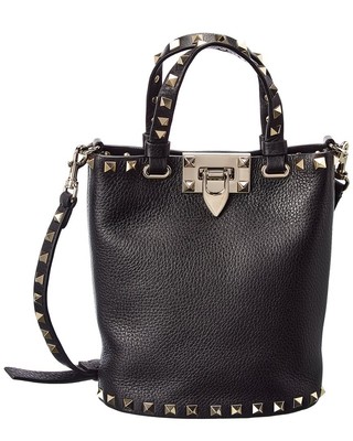 

Черные женские сумки через плечо из зернистой кожи Valentino Rockstud, NA