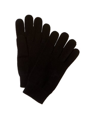 Шерстяные перчатки с ребристыми манжетами Portolano Мужские черные Os