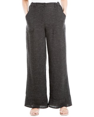 Max Studio Wide Leg Linen-Blend Pant Women's