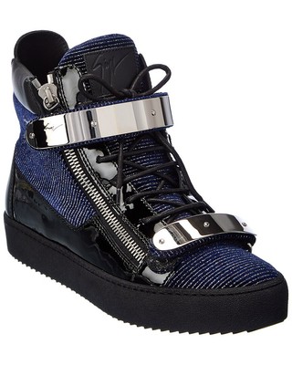 

Giuseppe Zanotti May London Velvet - Patent кроссовки мужские синие, Синий, NA