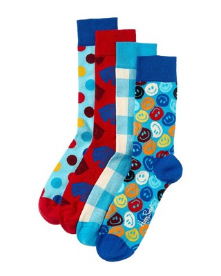 Подарочный набор мужских носков Happy Socks 4Pk Amazon Twisted Smile Socks