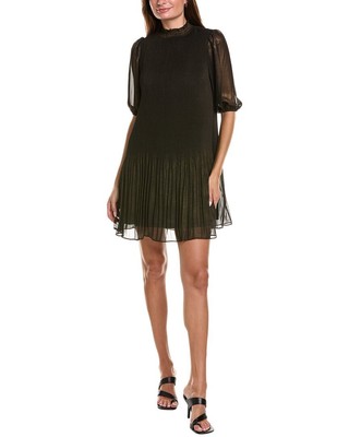 Nanette Nanette Lepore Accordion Pleated Mini Dress Womens Black 12