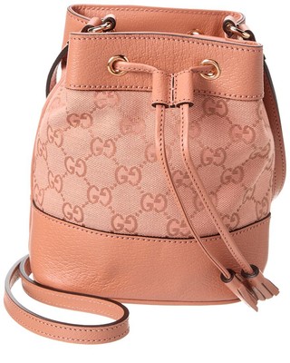 

Gucci Ophidia Mini Gg Женская сумка-мешок из холста и кожи, розовая, NA