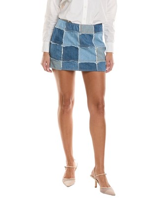 Frame Denim The 70S Patchwork Mini Skirt Womens  16