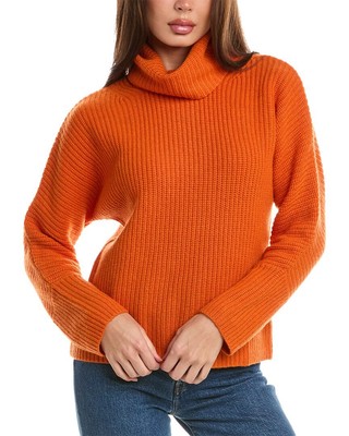 Роскошный женский свитер-водолазка из смеси шерсти и кашемира Forte Cashmere, красный, L
