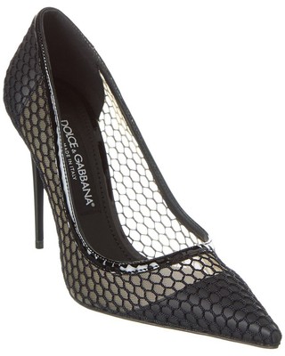 

Женские туфли-лодочки Dolce - Gabbana Dg Logo, сетчатые и лакированные, черные, Черный, NA