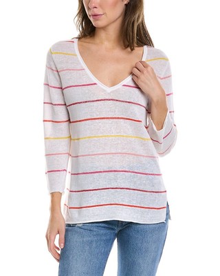 

Льняная футболка Incashmere, женская, размер, Red combo