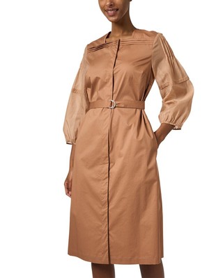 

Женское платье миди с поясом Peserico, Brown belted