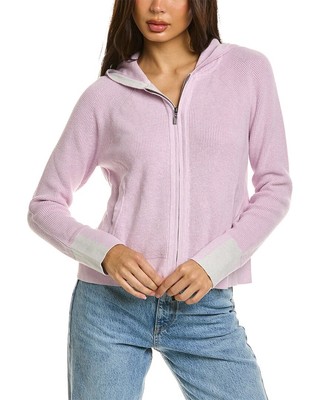 

Женская худи из смесового кашемира с молнией Forte Cashmere Thermal, Фиолетовый