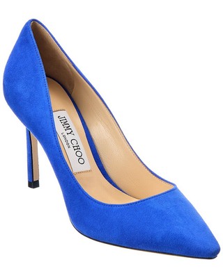 

Женские замшевые туфли Jimmy Choo Romy 85, Синий, NA