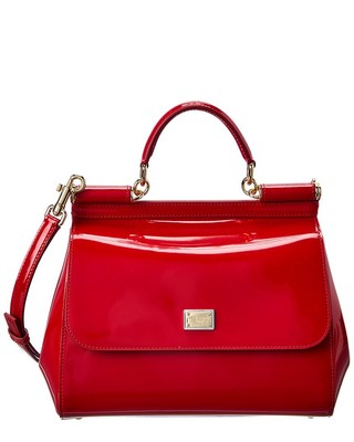 

Dolce - Gabbana Sicily Женская кожаная сумка среднего размера, красная, NA