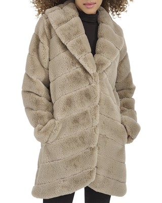 Женское пальто с рифленым шалевым воротником Kenneth Cole Xs