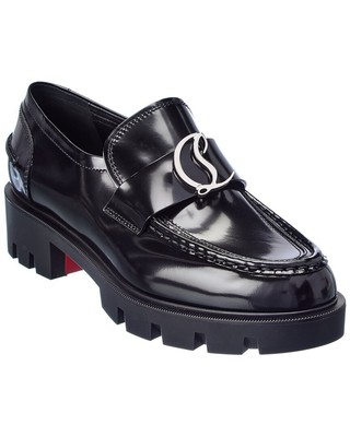 

Christian Louboutin Cl Moc Lug Женские кожаные лоферы, Черный, NA