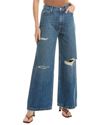 Джинсы Hudson Jeans James Ice с высокой посадкой и широкими штанинами женские синие 25