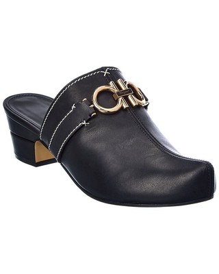 

Женские кожаные мюли Ferragamo Phobos черные 4,5 C, Черный, NA