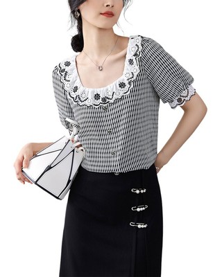

Рубашка Ounixue женская, Black - white print