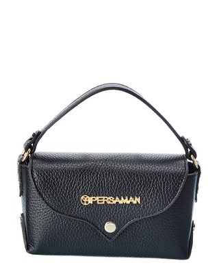 

Кожаное женское через плечо Persaman New York Paris черного цвета, NA