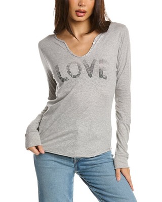 

Женская футболка Zadig - Voltaire Tunisien ML Gradient Love, Gris chine