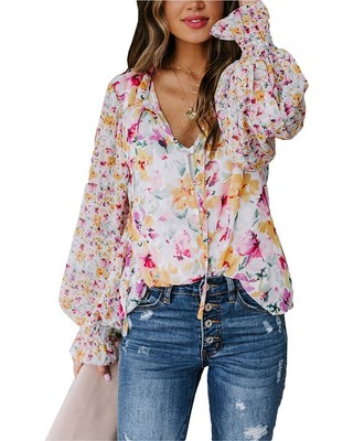 

Блузка Orso Levi женская, Pink - flowers print