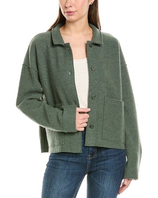 Женская шерстяная куртка с классическим воротником Eileen Fisher 1X