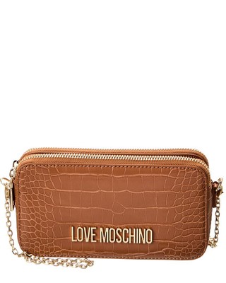 Женская сумка через плечо Love Moschino, коричневая