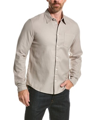 

Мужская фланелевая рубашка Frame Denim с одним карманом, Grey