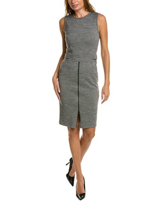 

Шерстяное платье Max Mara Ginnata женское серое, Grey