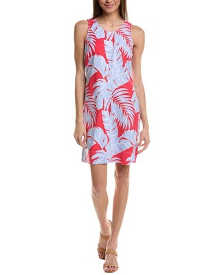 Tommy Bahama Palmadora Peninsula Palm Linen-Blend Shift Dress Womens