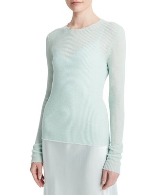 Женский топ из смеси кашемира и шелка Vince Waffle Stitch M