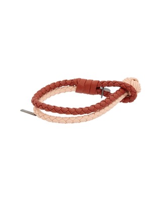 Bottega Veneta Intrecciato Nappa Leather Bracelet, Pink