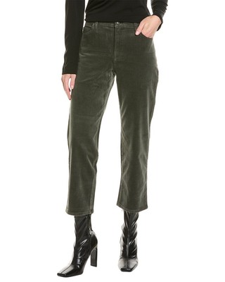 Женские прямые джинсы до щиколотки с завышенной талией Eileen Fisher Petite зеленого цвета Ps