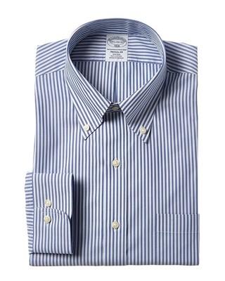 Обычная рубашка Brooks Brothers мужская синяя 16 34/35