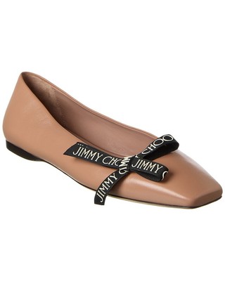 

Кожаные женские балетки Jimmy Choo Veda на плоской подошве, Розовый, NA