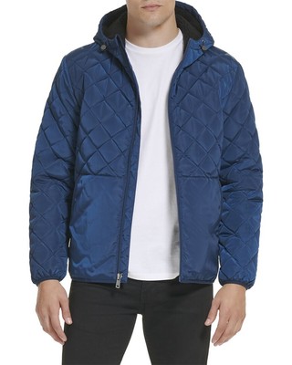 Kenneth Cole Diamond Quilted Coat Mens  Xl