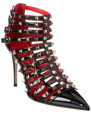 

Женские лакированные ботильоны Valentino Rockstud Alcove 100, Черный, NA