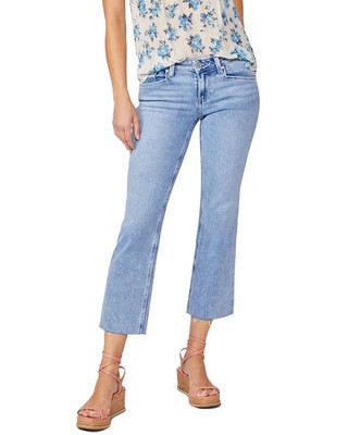 

Укороченные женские джинсы Paige Denim Sloane Jolene с необработанным краем, Blaise distressed, NA