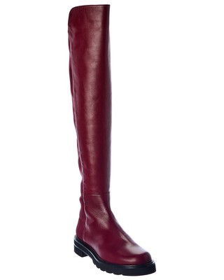 

Женские кожаные сапоги до колена Stuart Weitzman 5050 Lift, Красный, NA