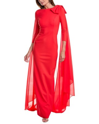 Платье Teri Jon By Rickie Freeman Scuba Column Женское красное 6