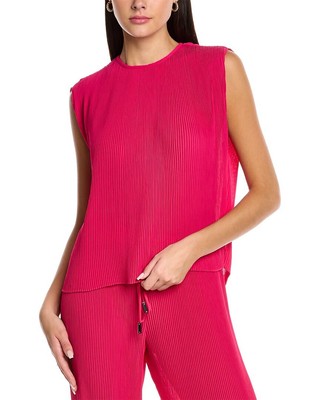 

Halston Aerin Плиссированный женский топ из крепона, розовый