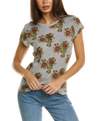 

Женская футболка Goldie Rose Bouquet Ringer, Grey