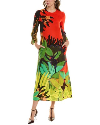 Valentino Silk Maxi Dress Womens Red 36