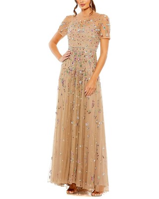Женское платье А-силуэта Mac Duggal, украшенное блестками, 12