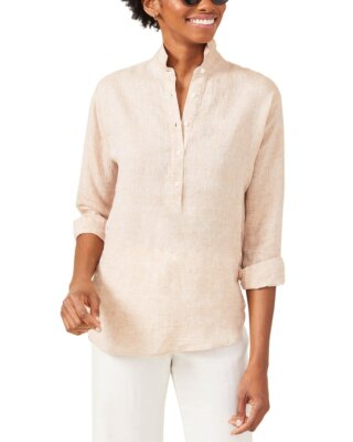 

Женская льняная блузка J.Mclaughlin Fallon, Кедр